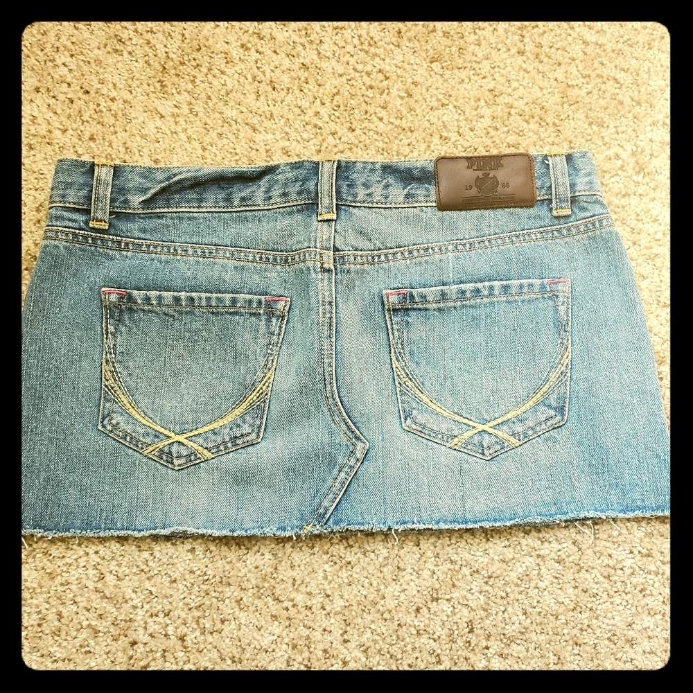 NEW Victoria's Secret PINK Denim Skirt Size 6